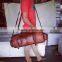 Real Goat Leather Vintage Bag Gym Duffel Bag Travel Luggage Bag Shoulder Cross body Bag