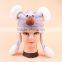 plush animal hat/adult animal winter hats/plush hat/plush koala hat