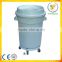 Removable and easy assembly large plastic waste bin with wheels