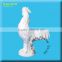 ceramic bisque rooster head figurine