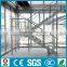 double stringer stainless steel straight stairs with glass treads professional design