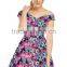 women casual one piece dress in floral print