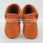 wholesale china minion funny style soft sole non-slip solid color baby infant leather shoes