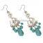 Vintage Music Notes Shape Turquoise Pendant Earrings Jewelry For Women