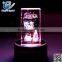 3d etched crystal laser engraving gifts glass cube