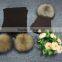 Wholesale winter hot fashion lady wool fur scarf with ball