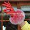 Red Fox fur glove Leather Gloves Cute Girls Warm Genuine Fur Cuffs Mittens