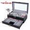 Leather jewelry packaging organizer with drawer jewelry box