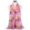 Factory China Sunscreen Georgette Silk Colorful Girl's Scarf Shawl