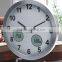 2016 promotional metal wall clock with temperature and humidity ET8812TH