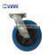 4, 5, 6, 8 inches Blue elastic rubber caster wheel, rubber swivel casters