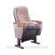 Modular red comfortable auditorium chair with foldable seat