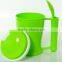 Promotion Gift 350ml Plastic Mug with Spoon And Straw