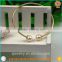 Simple design18K solid gold pearls bracelet bangle for women