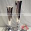 silver metal flower vase, Nickle plated metal vase,Trumpet vase