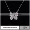925 Silver sterling new Pink Shell Crystal pendant necklace for girls