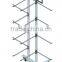 Floor standing tube display shelf metal clothes drying display rack HSX-111