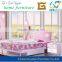 latest pink color kids bedroom furniture double bed for girl
