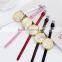 New Models From Doris Watch Big Dial Slim Snakeskin Pattern Leather Band Watch Women Lady Clock Wrist Watch