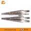 Screw and barrel for injection and extruder machine