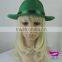 Green cowboy hat setting cap with green ribbon