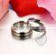 Silver Plated Stainless Steel Round Ring Fashion Couple Ring Wedding Jewelry 6210025