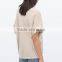 Custom Fashion Knit Casual Women Tshirt With Trimming Fabric Pathwork