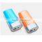 Free package orange 4 LED light power bank 4400mah for camping using