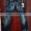 Custom High quality vintage wash distressed Japanese selvedge jeans denim selvedge denim jeans (LOTV012)