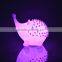 USB cable and battery powered version color changing animal hedgehog shape children or kids night lights
