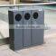 Arlau metal steel street sorted trash can