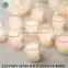 Flamless round glass wax filled tealight candle