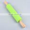 Home Baking Rolling Dough Wooden Handle Non-Stick Silicone Surface Rolling Pin