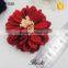 Cheap handmade small fabric flower for baby shoes