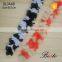 New vintage custom colorful chiffon flower trimming for clothes