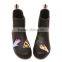 Special grey solid color unique design short rain boot for women female lady wellies wellington rain boot rainboot