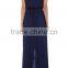 2016 Elegant Navy Blue Off Shoulder Chiffon Evening Gown HSD8152