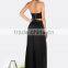 New fashion woman sexy black transparent double splits fancy elegant beach pants