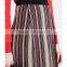 Customized Lady's Apparel Striped Wide-leg Structured Waistband metallic Trousers(DQM001P)