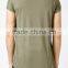 2016 spring Mens fashion cotton black longline t shirt with long section