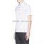 Mens formal plain white polo shirt with ribbon collar men shirt polo