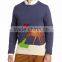 Men Gray Blue Sweater Drunk Reindeer Pattern Christmas Sweater With Led Light