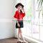 S17610A summer children clothing for kids girl short sleeve t shirt