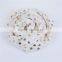 Cotton Polyester Blend Scarves & Wraps Rectangle White Golden Dot Fashion Scarf 2017