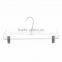 Plastic Clear Suit Hanger with Metal Clips