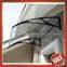 pc awning,canopy with aluminium bracket
