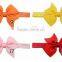 Wholesale 2017 boutique satin ribbon bow pre-made bow, fabric ribbon bow
