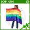 Hot promotional costume application polyester rainbow flag cape