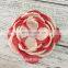 2 Color Burnt Edges Flowers Satin Flowers With Grilled Side Handmade Flower