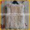 Casual Sleeveless Sheep Shearling Womens Fur Waistcoat Fur Trim